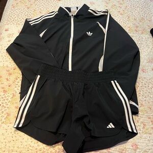 adidas jacket & short set
